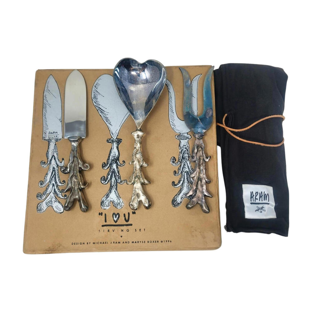 Serving Set "I Heart You" Design By Michael Aram & Marse Boxer 1996 I Love You